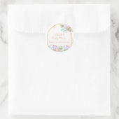 ベビーインエレガント開花ボホアーチサボスベイビーシャワー ラウンドシール (バッグ)