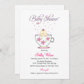 ベビーインティーカップベビーシャワー招待状 招待状 (正面/裏面)