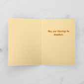 ベビーインディアン感謝グリーティングカード シーズンカード (内部)