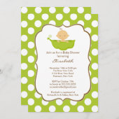 ベビーインピーポッドボーイベビーシャワー招待状 招待状 (正面/裏面)