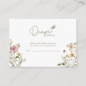 ベビーイン開花おむつラッフルガール赤ちゃんシャワー エンクロージャーカード (正面)