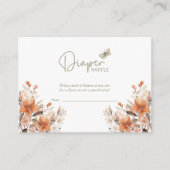 ベビーイン開花おむつラッフルガール赤ちゃんシャワー エンクロージャーカード (正面)