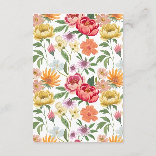 ベビーイン開花おむつラッフルサマーフローラ園 エンクロージャーカード (裏面)