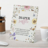 ベビーイン開花おむつラッフル8x10テーブルトップ 台座サイン (インサイチュ)