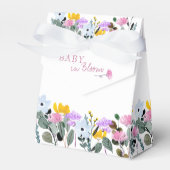 ベビーイン開花かわいらしワイルドフラワーローンホワイト フェイバーボックス (正面サイド)