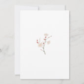 ベビーイン開花さくらんぼブロッサムシャワー招待状 招待状 (裏面)