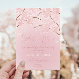 ベビーイン開花さくらんぼブロッサムシャワー 招待状