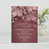 ベビーイン開花アジアさくらんぼ花のシャワー 招待状 (スタンド正面)