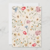 ベビーイン開花アースタイリッシュチフローラベビーシャワー 招待状 (裏面)