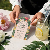 ベビーイン開花アーチはっきりしたフローラガーデンベイビーシャワー 招待状