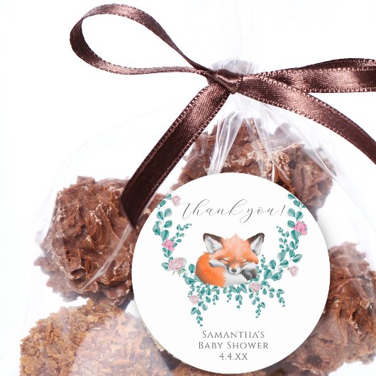 ベビーイン開花ウッドランドキツネグリーンリーサンキューユナイテッド ラウンドシール