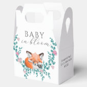 ベビーイン開花ウッドランドキツネグリーンリーベビーシャワー フェイバーボックス (オープン)