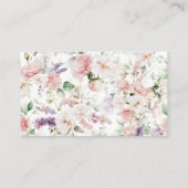 ベビーイン開花ウッドランドフローラベビーガールシャワー エンクロージャーカード (裏面)