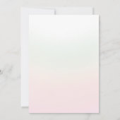 ベビーイン開花ウッドランドフローラベビーガールシャワー サンキューカード (裏面)