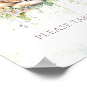 ベビーイン開花ウッドランドフローラベビーガールシャワー ポスター (角)