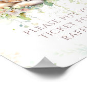 ベビーイン開花ウッドランドフローラベビーガールシャワー ポスター (角)