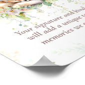 ベビーイン開花ウッドランドフローラベビーガールシャワー ポスター (角)