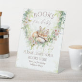 ベビーイン開花ウッドランドフローラベビーガールシャワー 台座サイン (インサイチュ)