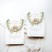 ベビーイン開花ウッドランドフローラベビーシャワーおむつ エンクロージャーカード