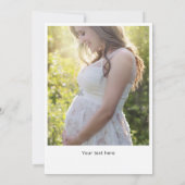 ベビーイン開花エレガントフローラ赤ちゃんシャワー写真 招待状 (裏面)