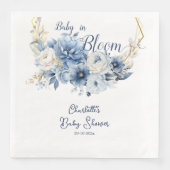 ベビーイン開花エレガントブルーフラワーベビーシャワー (正面)