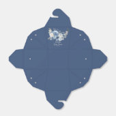 ベビーイン開花エレガントブルーフラワーベビーシャワー フェイバーボックス (折り畳みなし)