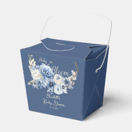 ベビーイン開花エレガントブルーフラワーベビーシャワー フェイバーボックス