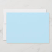 ベビーイン開花エレガントブルーレインボーベイビーシャワー 招待状 (裏面)