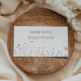 ベビーイン開花エレガントワイルドフラワーおむつラッフル エンクロージャーカード