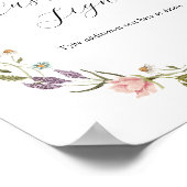 ベビーイン開花カスタム文字標識 ポスター (角)