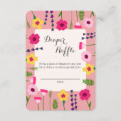 ベビーイン開花カラフルフローラおむつラッフル エンクロージャーカード (正面)
