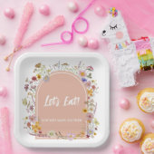 ベビーイン開花ガーデンテーマワイルドフラワー ペーパープレート (パーティー)