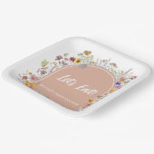 ベビーイン開花ガーデンテーマワイルドフラワー ペーパープレート (傾斜あり)