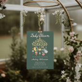 ベビーイン開花ガーデンハウス移動式ベビーシャワー 招待状