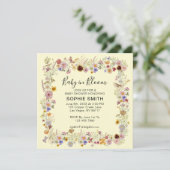 ベビーイン開花ガーデンパーティー蝶ベビーシャワー 招待状 (スタンド正面)