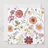 ベビーイン開花ガーデンパーティー蝶ベビーシャワー 招待状 (裏面)