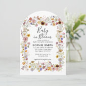 ベビーイン開花ガーデンパーティー蝶ベビーシャワー 招待状 (スタンド正面)