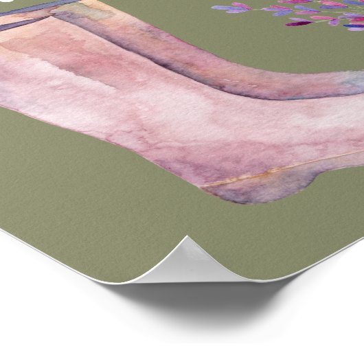 ベビーイン開花ガーデンベイビーシャワー歓迎サイン ポスター (角)