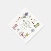 ベビーイン開花ガーデンベビーシャワー スタンダードカクテルナプキン (角)