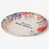 ベビーイン開花ガーデンベビーシャワー ペーパープレート (アングル)