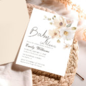 ベビーイン開花ガーデン植物性ベビーシャワー 招待状