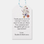 ベビーイン開花ガーデン蝶ベビーシャワー ギフトタグ (裏面)