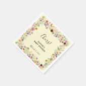 ベビーイン開花ガーデン蝶ベビーシャワー スタンダードカクテルナプキン (角)