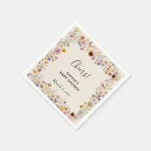 ベビーイン開花ガーデン蝶ベビーシャワー スタンダードカクテルナプキン (角)