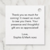 ベビーイン開花ガーデン蝶ベビーシャワー フェイバータグ (裏面)