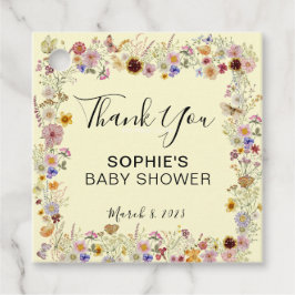 ベビーイン開花ガーデン蝶ベビーシャワー フェイバータグ