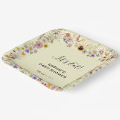 ベビーイン開花ガーデン蝶ベビーシャワー ペーパープレート (傾斜あり)