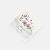 ベビーイン開花ガーベラデイジーベビーシャワー スタンダードカクテルナプキン (角)