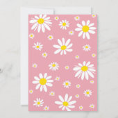 ベビーイン開花ガールデイジーベビーシャワー招待状 招待状 (裏面)