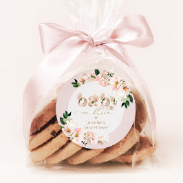 ベビーイン開花ガールベイビーシャワーエレガント ラウンドシール